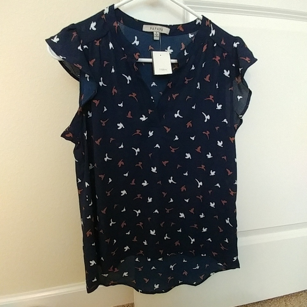 Papaya Sheer Top